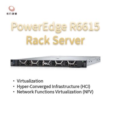 Dell PowerEdge R6615 1U Rack-Server mit 128 Speichern und direkter Flüssigkeitskühlung, benutzerdefinierter Speicherserver, 2-Wege-Server