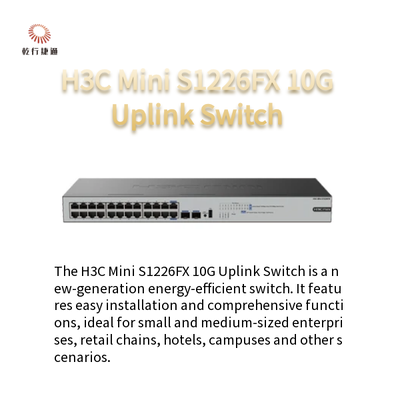 H3C Mini S1226FX 10G Uplink Switch Energiesparender grüner Switch