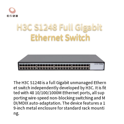 H3C S1248 Full Gigabit Ethernet Switch 48 10/100/1000Mbps automatisch verhandelbare RJ45-Ports