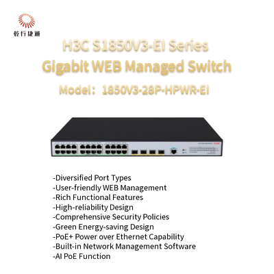 H3C S1850V3-EI Serie 1850V3-28P-HPWR-EI Gigabit WEB Managed Switch