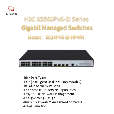 H3C S5000PV6-EI Serie S5024PV6-EI-HPWR verwaltete Gigabit-Switches