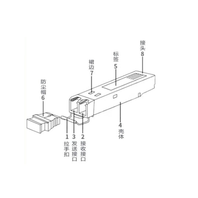 Huawei SFP-GE-LX-SM1310 Optical Transceiver Module ESFP GE Einzelmodus 1310nm 10km LC