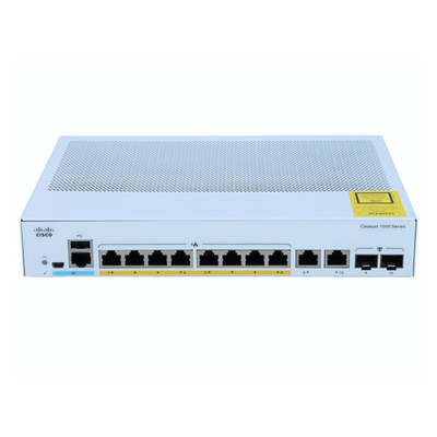 Netzwerkverwaltungsschalter Cisco C1000-8P-E-2G-L 8-Port Gigabit 2x 1G SFP und RJ-45 Combo Uplinks POE 67W