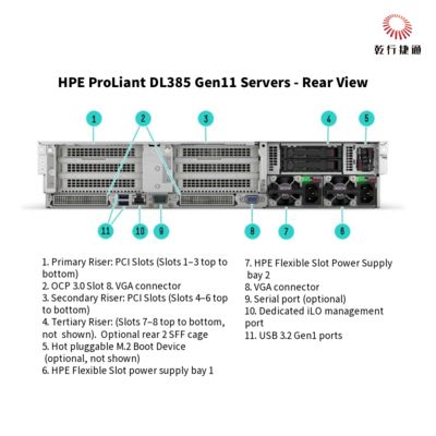 HPE ProLiant DL385 Gen11 Storage Server, Flash-Speichersystem, Zeon-CPU Server