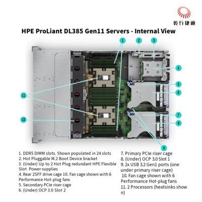 HPE ProLiant DL385 Gen11 Storage Server, Flash-Speichersystem, Zeon-CPU Server