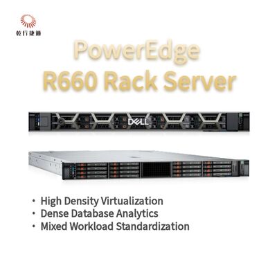 Dell PowerEdge R660 Rack-Server, Flash-Speichersystem, Xeon-CPU-Server, benutzerdefinierter Speicherserver