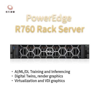 Dell PowerEdge R760 Rack-Server-Modell, Flash-Speichersystem, Xeon-CPU-Server