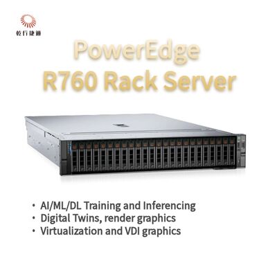 Dell PowerEdge R760 Rack-Server-Modell, Flash-Speichersystem, Xeon-CPU-Server