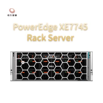 PowerEdge XE7745 Rack-Server Flexible KI-Beschleunigung PowerEdge XE7745 ermöglicht KI-Einblicke für Unternehmen mit flexiblen luftgekühlten PCIe-GPU-Konfigurationen für Inferenz und Modell-Feinabstimmung