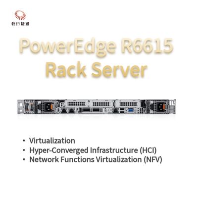 Dell PowerEdge R6615 1U Rack-Server mit 128 Speichern und direkter Flüssigkeitskühlung, benutzerdefinierter Speicherserver, 2-Wege-Server