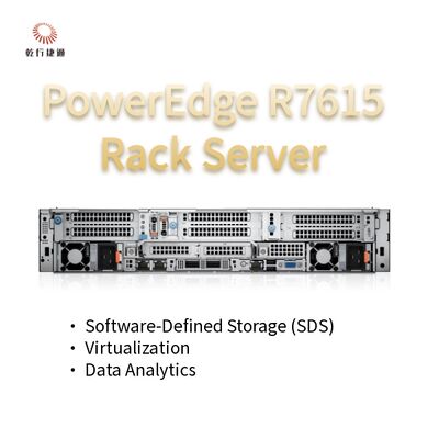Dell PowerEdge R7615 2U-Server mit 128 Cores Rack-Server, benutzerdefinierter Speicher-Server, 2-Wege-Server