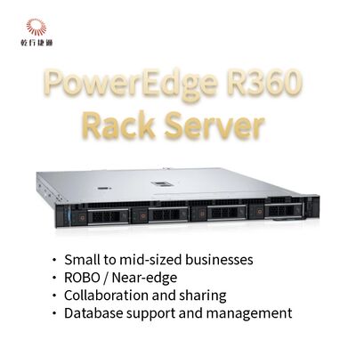PowerEdge R360 1U Rack Server mit Intel Xeon 6300 Serie, 128 GB DDR5-Speicher und GPU-Unterstützung