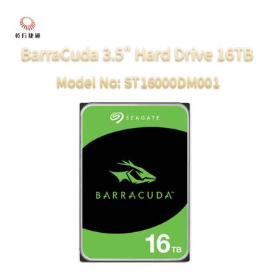 Seagate BarraCuda 3,5" Festplatte 16TB Modell-Nr.: ST16000DM001