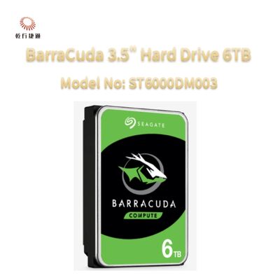 Seagate BarraCuda 3,5" Festplatte 6TB Modellnummer: ST6000DM003