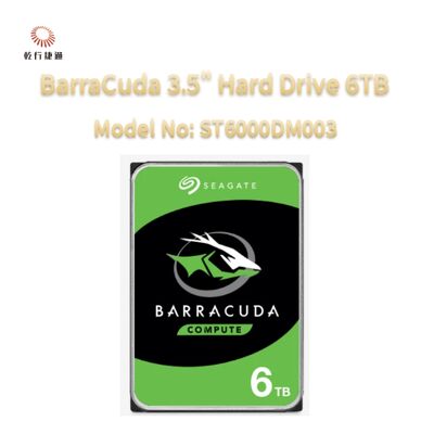 Seagate BarraCuda 3,5" Festplatte 6TB Modellnummer: ST6000DM003