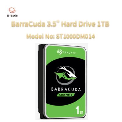 Seagate BarraCuda 3,5" Festplatte 1TB Modell-Nr.: ST1000DM014