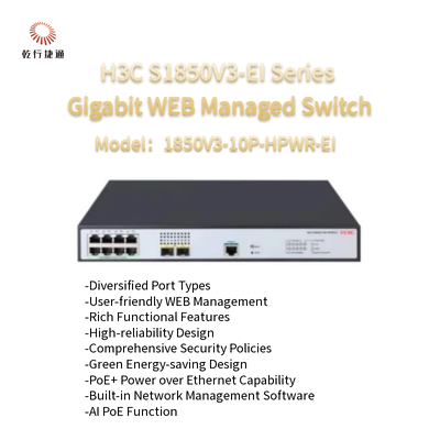 H3C S1850V3-EI Serie 1850V3-10P-HPWR-EI Gigabit WEB Managed Switch