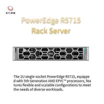 PowerEdge R5715 2U Rack-Speicherserver Single-Socket-Plattform AMD EPYC Prozessor der 5. Generation