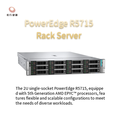 PowerEdge R5715 2U Rack-Speicherserver Single-Socket-Plattform AMD EPYC Prozessor der 5. Generation