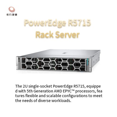 PowerEdge R5715 2U Rack-Speicherserver Single-Socket-Plattform AMD EPYC Prozessor der 5. Generation