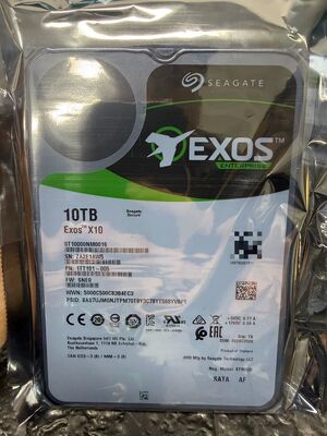Seagate Exos Enterprise Hard Drives EXOS 10TB Model No: ST10000NM0016
