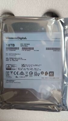 Western Digital  Ultrastar  DC HC580 Data Center HDD  Model：WUH721818ALE6L4
