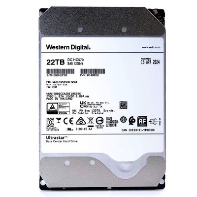 Western Digital  Ultrastar  DC HC580 Data Center HDD  Model：WUH722222AL5204