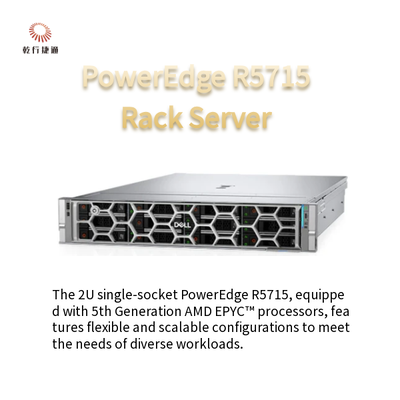 PowerEdge R5715 2U Rack-Speicherserver Single-Socket-Plattform AMD EPYC Prozessor der 5. Generation